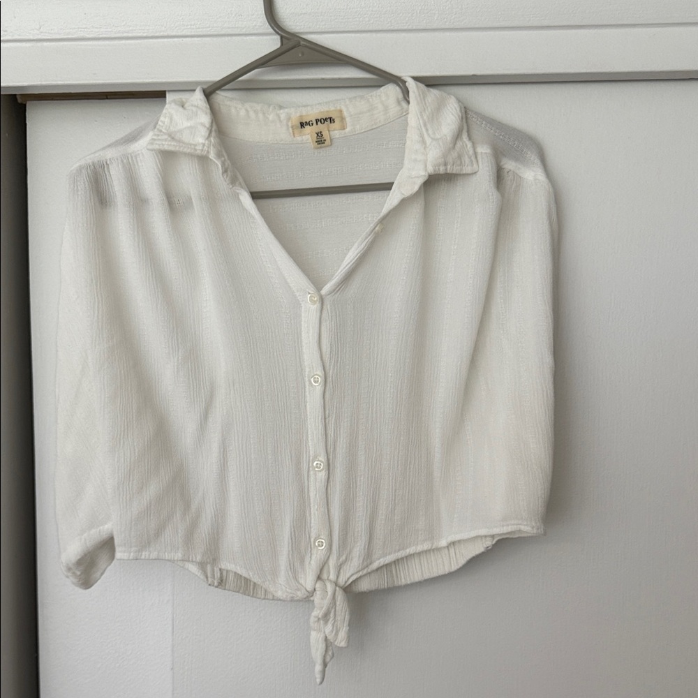Elegant White Button-Down Shirt by Big Pony